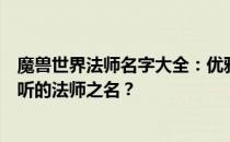 魔兽世界法师名字大全：优雅、霸气、独特，如何起一个好听的法师之名？