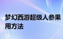 梦幻西游超级人参果：全面解析洗点功效与使用方法