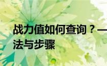 战力值如何查询？——全面解析战力查询方法与步骤