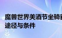 魔兽世界美酒节坐骑获取攻略：全面解析获取途径与条件