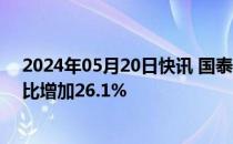 2024年05月20日快讯 国泰航空：4月载客174万人次，同比增加26.1%