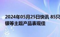 2024年05月25日快讯 85只公募基金月内收益率超5%，白银等主题产品表现佳