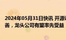 2024年05月31日快讯 开源证券：种业振兴配套政策不断完善，龙头公司有望率先受益