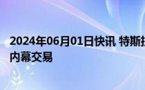 2024年06月01日快讯 特斯拉股东起诉马斯克涉嫌75亿美元内幕交易