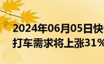 2024年06月05日快讯 滴滴出行预测端午节打车需求将上涨31%