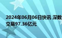 2024年06月06日快讯 深数所已有2233个上市标的，累计交易97.36亿元