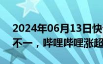 2024年06月13日快讯 美股热门中概股涨跌不一，哔哩哔哩涨超3%