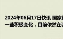 2024年06月17日快讯 国家统计局：我国房地产市场出现了一些积极变化，目前依然在调整过程中