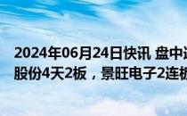 2024年06月24日快讯 盘中连板池：PCB概念股活跃，科翔股份4天2板，景旺电子2连板