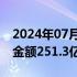 2024年07月02日快讯 万科A：6月合同销售金额251.3亿元