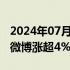 2024年07月03日快讯 美股热门中概股普涨，微博涨超4%