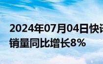 2024年07月04日快讯 沃尔沃汽车6月份全球销量同比增长8%