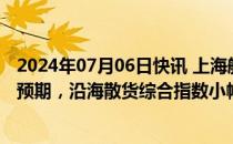 2024年07月06日快讯 上海航交所：本周下游需求释放不及预期，沿海散货综合指数小幅下跌