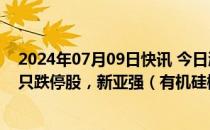 2024年07月09日快讯 今日涨跌停股分析：57只涨停股 22只跌停股，新亚强（有机硅概念）4连板