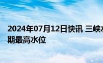 2024年07月12日快讯 三峡水库库水位已拦洪运用至历史同期最高水位