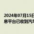 2024年07月15日快讯 国家统计局：商务部汽车以旧换新信息平台已收到汽车报废更新补贴申请约11.3万份