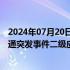 2024年07月20日快讯 陕西柞水县高速公路桥垮塌，公路交通突发事件二级应急响应启动