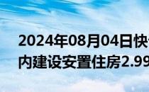 2024年08月04日快讯 山西省城中村改造年内建设安置住房2.99万套