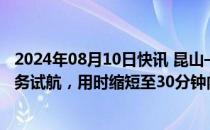 2024年08月10日快讯 昆山—上海浦东机场“空空联运”服务试航，用时缩短至30分钟内