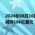 2024年08月16日快讯 中国6月增持119亿美元美债，日本减持106亿美元 英国增持