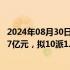 2024年08月30日快讯 工商银行：上半年归母净利润1704.67亿元，拟10派1.434元