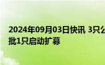 2024年09月03日快讯 3只公募REITs同日更新动态，2只获批1只启动扩募