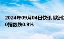 2024年09月04日快讯 欧洲主要股指集体收跌，德国DAX30指数跌0.9%