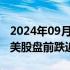 2024年09月04日快讯 英伟达延续昨日跌势，美股盘前跌近3%