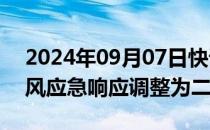 2024年09月07日快讯 广西防城港市防御台风应急响应调整为二级