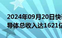 2024年09月20日快讯 机构： 2024年Q2半导体总收入达1621亿美元