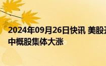 2024年09月26日快讯 美股开盘：三大指数集体高开，热门中概股集体大涨