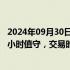 2024年09月30日快讯 证监局最新要求：券商等国庆期间24小时值守，交易时段网络带宽应为近一年峰值2倍以上