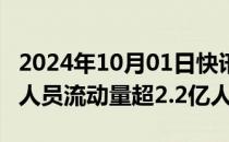 2024年10月01日快讯 9月30日全社会跨区域人员流动量超2.2亿人次