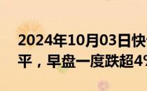 2024年10月03日快讯 恒生指数抹去跌幅持平，早盘一度跌超4%