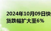 2024年10月09日快讯 富时中国A50指数期货跌幅扩大至6%