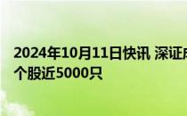 2024年10月11日快讯 深证成指失守10000点位，三市下跌个股近5000只