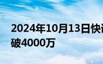 2024年10月13日快讯 电影 只此青绿总票房破4000万