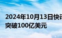 2024年10月13日快讯 美国最大中国股票ETF突破100亿美元