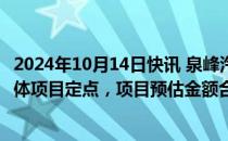 2024年10月14日快讯 泉峰汽车：获电源箱体项目 逆变器壳体项目定点，项目预估金额合计约6.32亿元