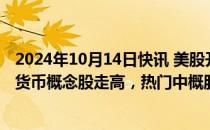 2024年10月14日快讯 美股开盘：三大指数涨跌不一，加密货币概念股走高，热门中概股普跌