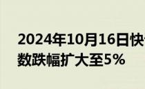 2024年10月16日快讯 纳斯达克中国金龙指数跌幅扩大至5%