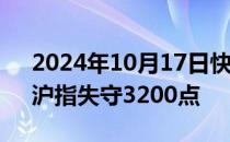 2024年10月17日快讯 三大指数全线翻绿，沪指失守3200点