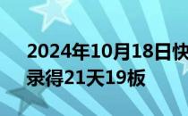 2024年10月18日快讯 双成药业再度涨停，录得21天19板