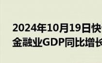 2024年10月19日快讯 国家统计局：三季度金融业GDP同比增长6.2％