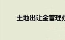 土地出让金管理办法实施细则规定