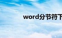 word分节符下一页怎么删除