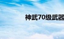 神武70级武器满攻属性详解