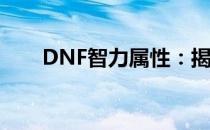 DNF智力属性：揭秘其重要性与作用